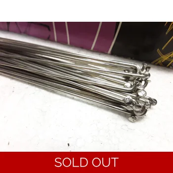 DT Swiss Revolution Stainless Butted Spokes 268mm Silver 36pc - NOS